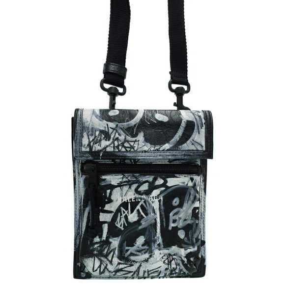 Balenciaga Handbags - Balenciaga Explorer Graffiti Pouch Shoulder Bag